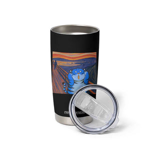 Blue Tiger Scream Tumbler Cup Cute Animal Anime Demon Aesthetic Painting TS10 Print Your Wear