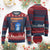Blue Tiger Scream Knit Sweatshirt Cute Animal Anime Demon Aesthetic Painting TS10 Burgundy Print Your Wear
