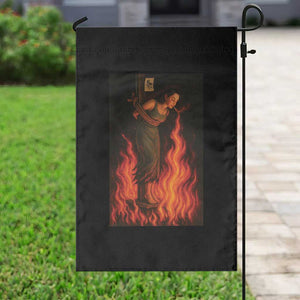 Funny Halloween Witch Garden Flag Witch Lighting Cigarette With Flames Occult Unholy TS10 Print Your Wear