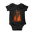 Funny Halloween Witch Baby Onesie Witch Lighting Cigarette With Flames Occult Unholy TS10 Black Print Your Wear