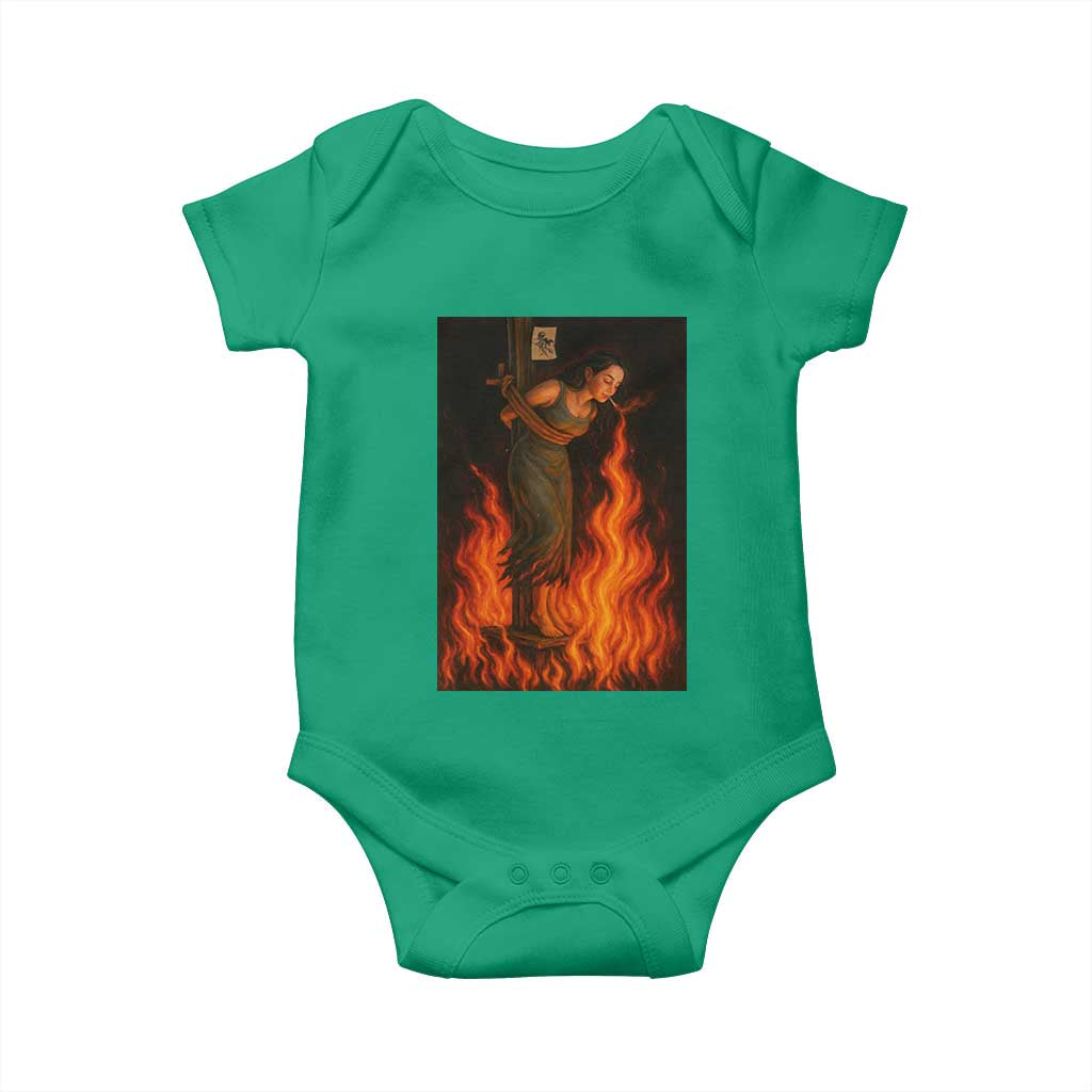 Funny Halloween Witch Baby Onesie Witch Lighting Cigarette With Flames Occult Unholy TS10 Irish Green Print Your Wear
