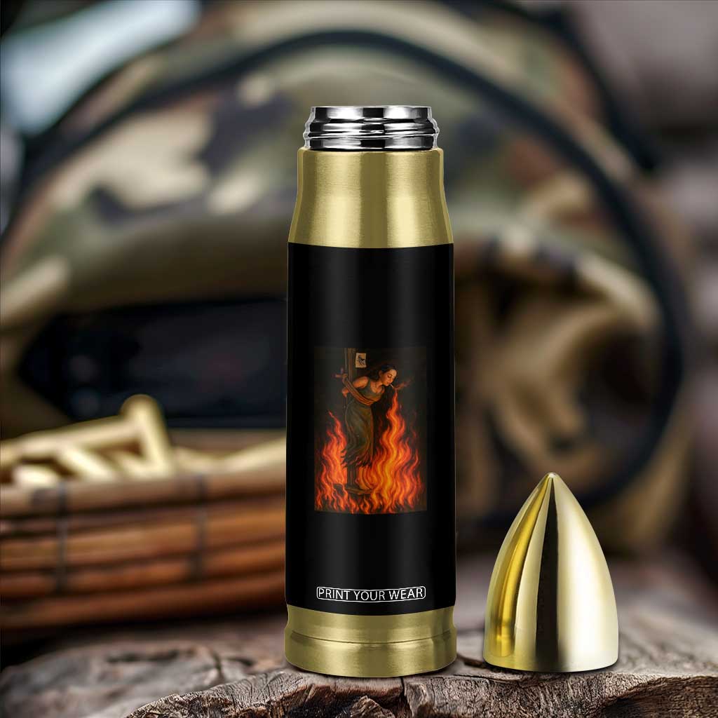 Funny Halloween Witch Bullet Tumbler Witch Lighting Cigarette With Flames Occult Unholy TS10 Print Your Wear
