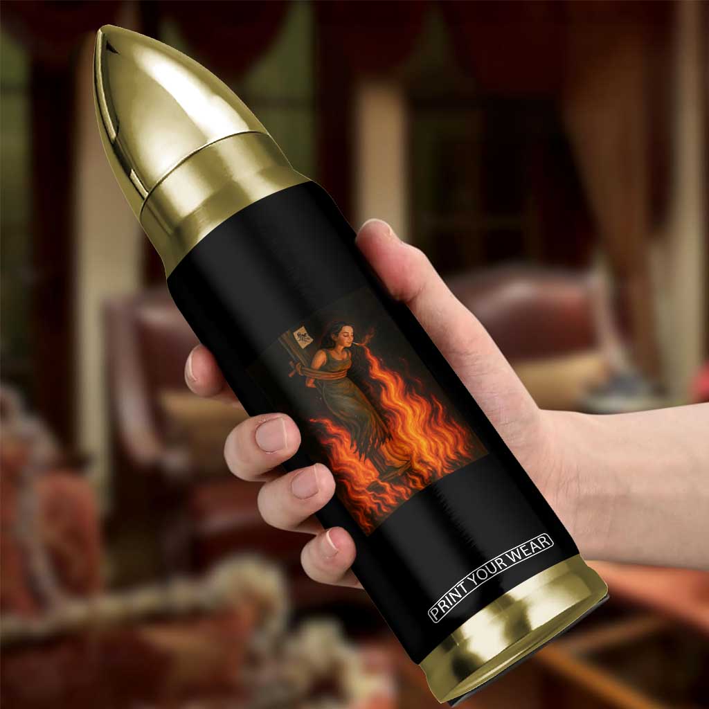 Funny Halloween Witch Bullet Tumbler Witch Lighting Cigarette With Flames Occult Unholy TS10 Print Your Wear