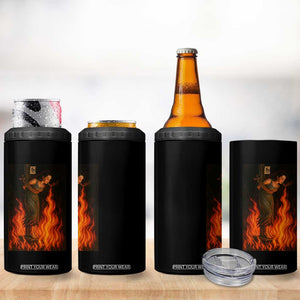 Funny Halloween Witch 4 in 1 Can Cooler Tumbler Witch Lighting Cigarette With Flames Occult Unholy TS10 Print Your Wear