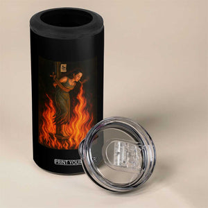 Funny Halloween Witch 4 in 1 Can Cooler Tumbler Witch Lighting Cigarette With Flames Occult Unholy TS10 Print Your Wear