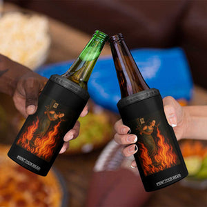 Funny Halloween Witch 4 in 1 Can Cooler Tumbler Witch Lighting Cigarette With Flames Occult Unholy TS10 Print Your Wear