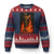 Funny Halloween Witch Ugly Christmas Sweater Witch Lighting Cigarette With Flames Occult Unholy TS10 Navy Red Print Your Wear