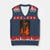 Funny Halloween Witch V-Neck Knit Sweater Vest Witch Lighting Cigarette With Flames Occult Unholy TS10 Navy Red Print Your Wear