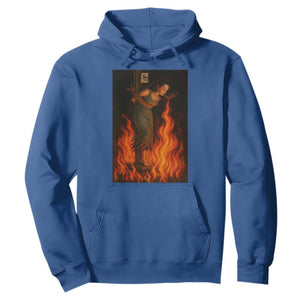 Funny Halloween Witch Hoodie Witch Lighting Cigarette With Flames Occult Unholy TS10 Royal Blue Print Your Wear