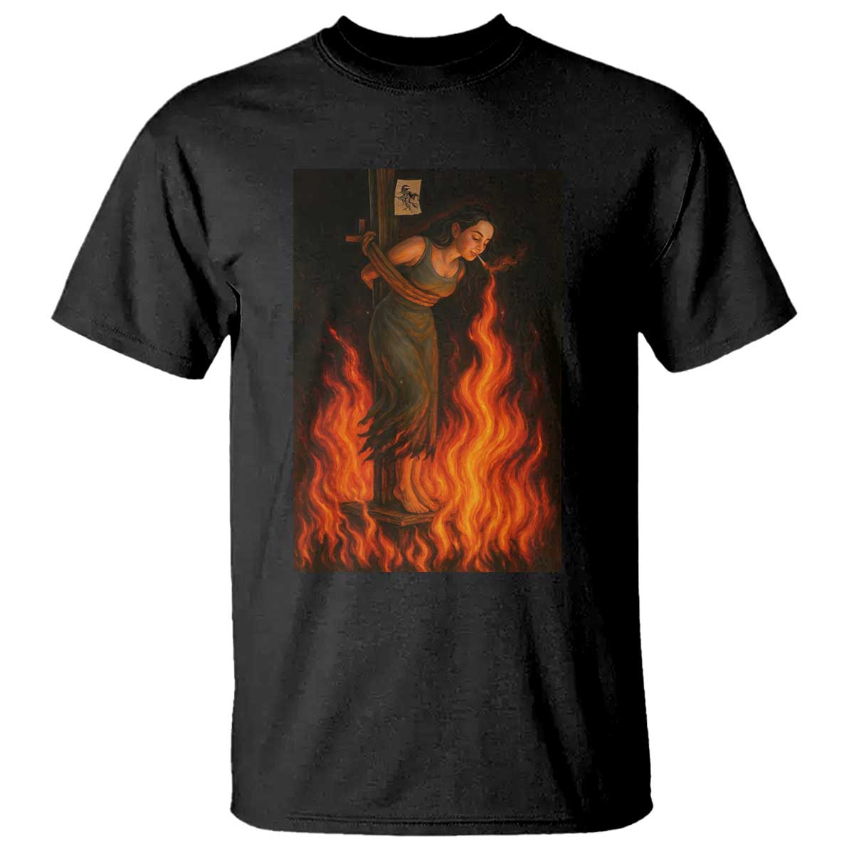 Funny Halloween Witch T Shirt Witch Lighting Cigarette With Flames Occult Unholy TS10 Black Print Your Wear