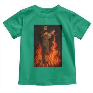 Funny Halloween Witch Toddler T Shirt Witch Lighting Cigarette With Flames Occult Unholy TS10 Irish Green Print Your Wear
