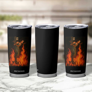 Funny Halloween Witch Tumbler Cup Witch Lighting Cigarette With Flames Occult Unholy TS10 Print Your Wear