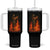 Funny Halloween Witch Tumbler With Handle Witch Lighting Cigarette With Flames Occult Unholy TS10 One Size: 40 oz Black Print Your Wear