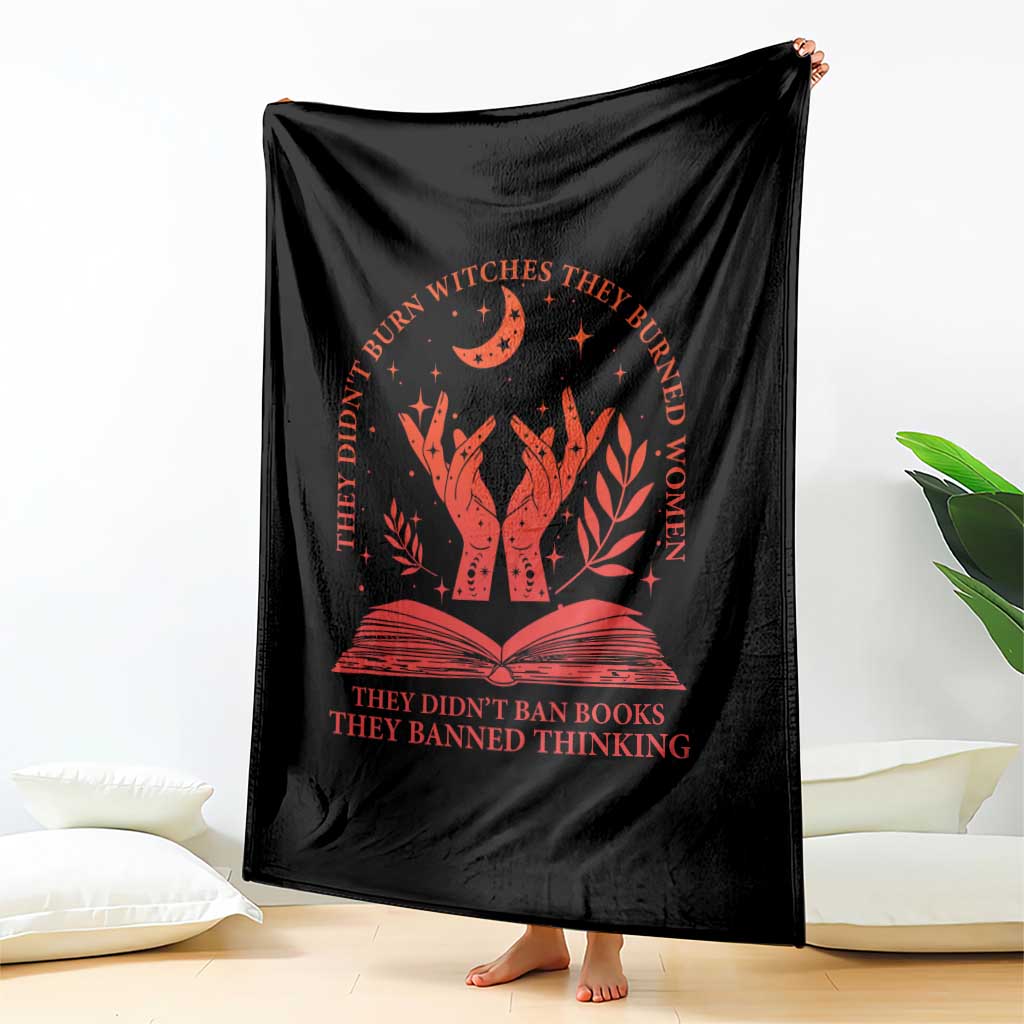 Feminist Witch Throw Blanket They Didnt Burn Witches Women Halloween Feminism TS10 Print Your Wear