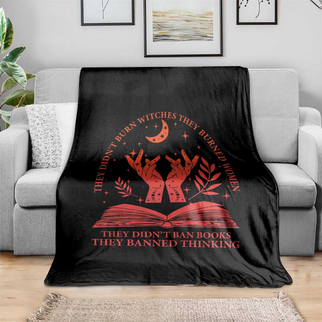 Feminist Witch Throw Blanket They Didnt Burn Witches Women Halloween Feminism TS10 Print Your Wear