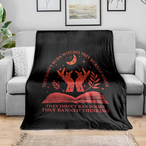 Feminist Witch Throw Blanket They Didnt Burn Witches Women Halloween Feminism TS10 Print Your Wear