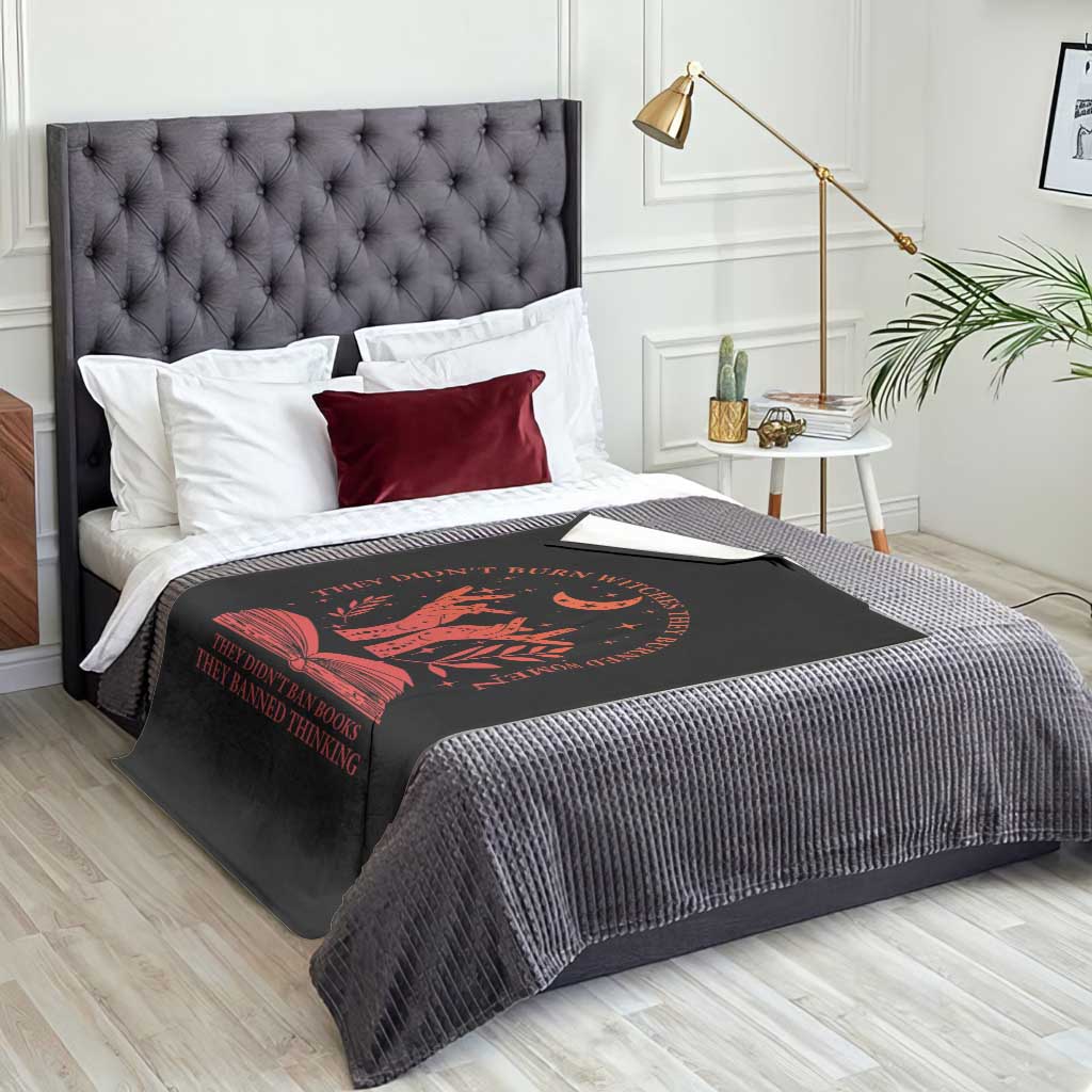 Feminist Witch Throw Blanket They Didnt Burn Witches Women Halloween Feminism TS10 Print Your Wear