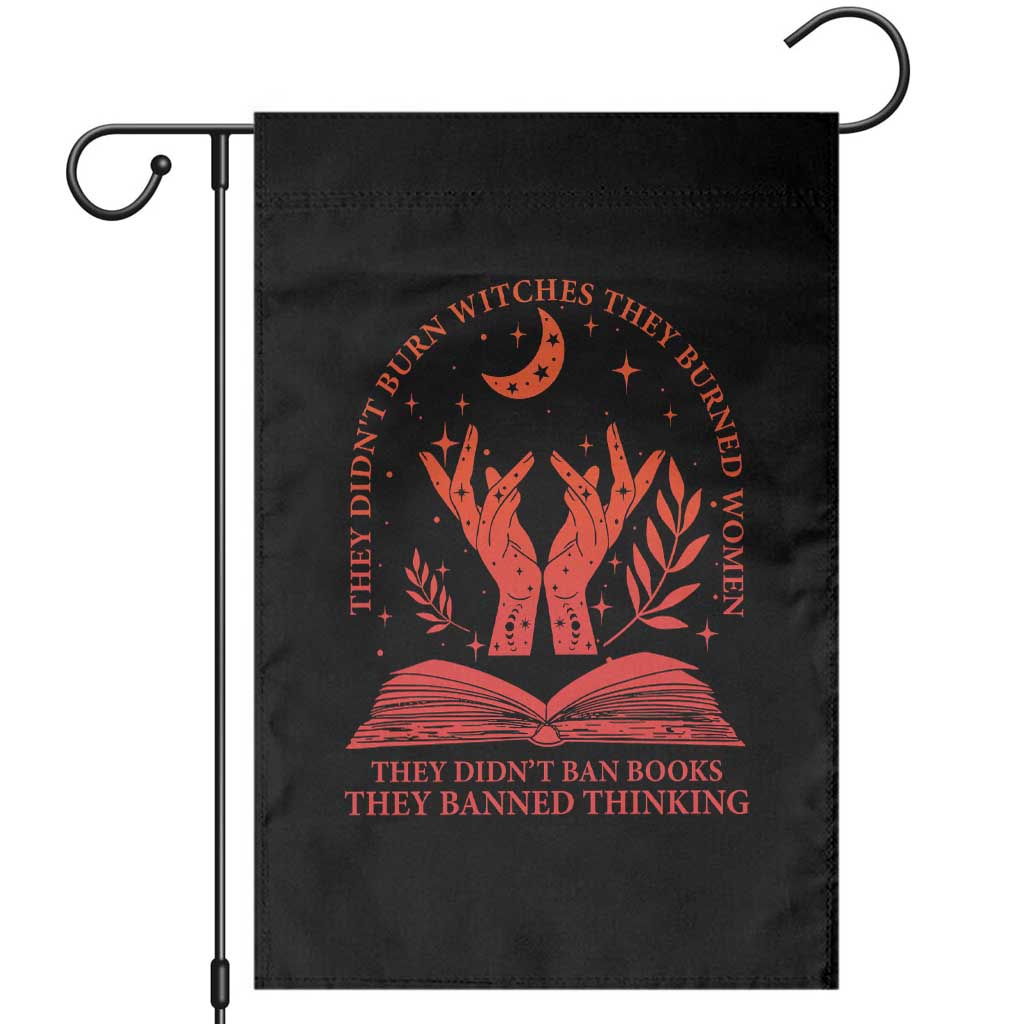 Feminist Witch Garden Flag They Didnt Burn Witches Women Halloween Feminism TS10 Black Print Your Wear