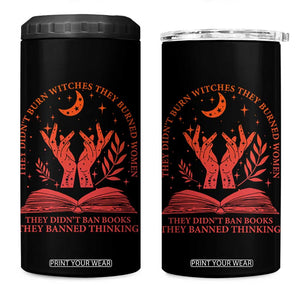 Feminist Witch 4 in 1 Can Cooler Tumbler They Didnt Burn Witches Women Halloween Feminism TS10 One Size: 16 oz Black Print Your Wear
