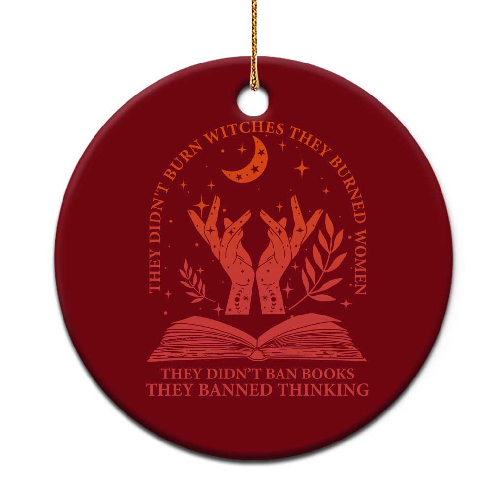 Feminist Witch Ceramic Ornament They Didnt Burn Witches Women Halloween Feminism TS10 1pc Red Print Your Wear