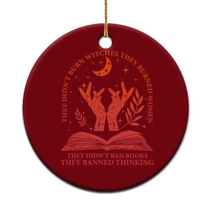 Feminist Witch Ceramic Ornament They Didnt Burn Witches Women Halloween Feminism TS10 1pc Red Print Your Wear
