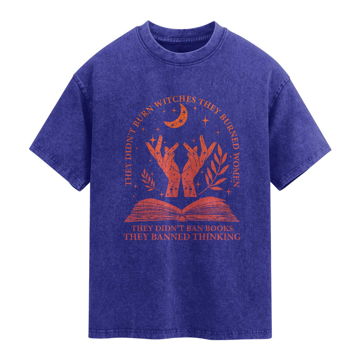 Feminist Witch Washed Cotton T-Shirt They Didnt Burn Witches Women Halloween Feminism