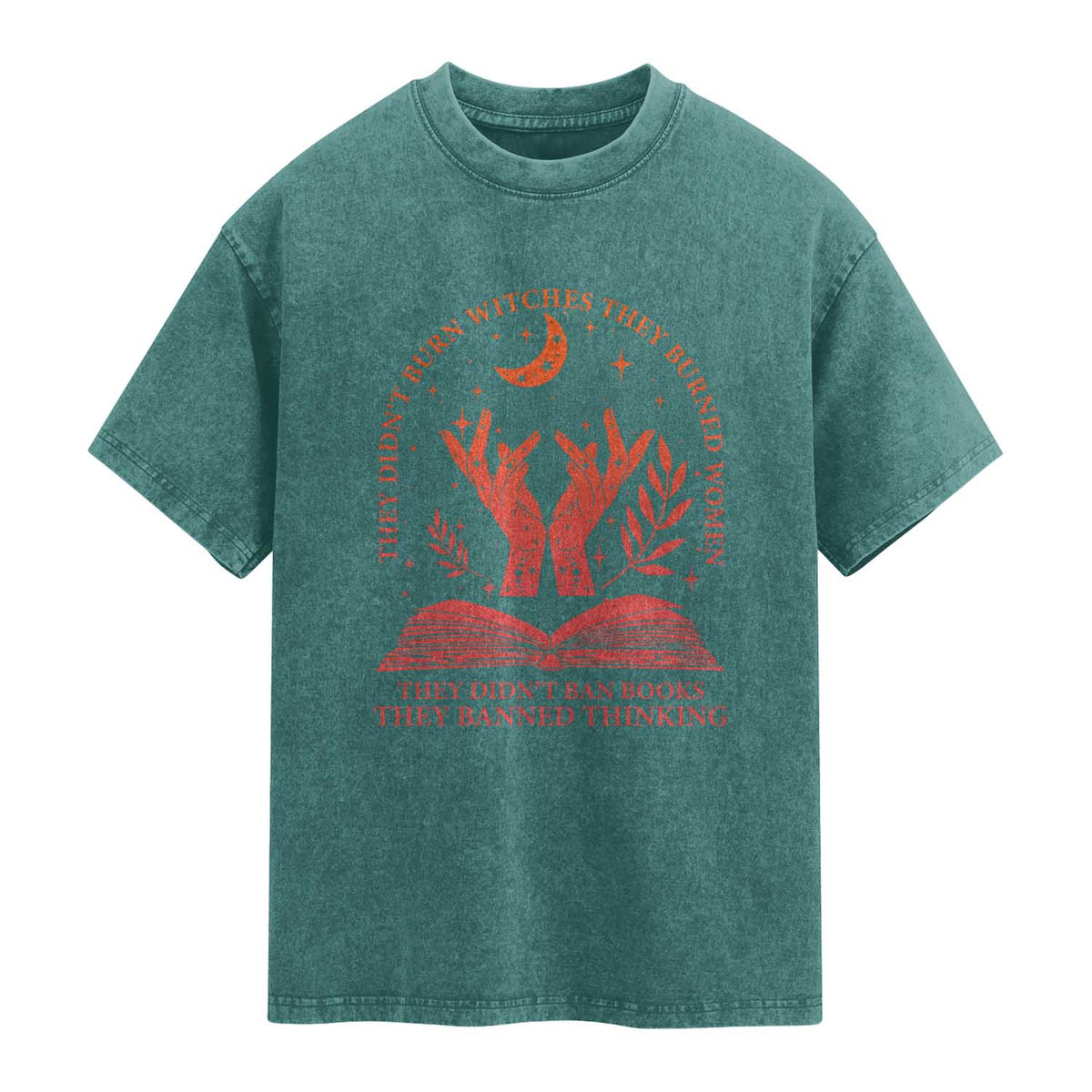 Feminist Witch Washed Cotton T-Shirt They Didnt Burn Witches Women Halloween Feminism