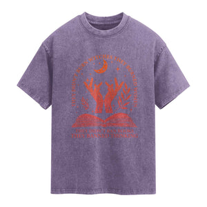 Feminist Witch Washed Cotton T-Shirt They Didnt Burn Witches Women Halloween Feminism