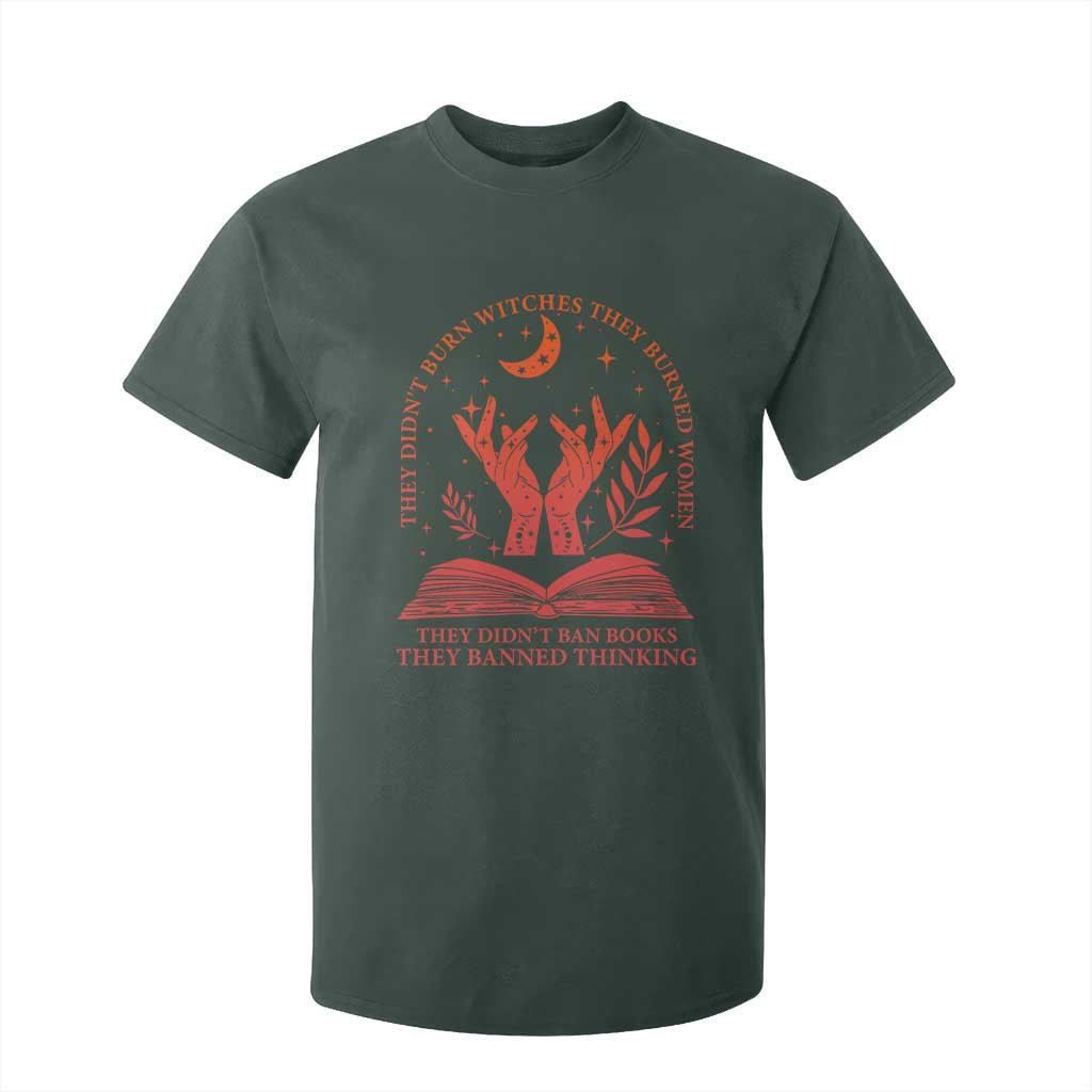 Feminist Witch T Shirt For Kid They Didnt Burn Witches Women Halloween Feminism TS10 Dark Forest Green Print Your Wear