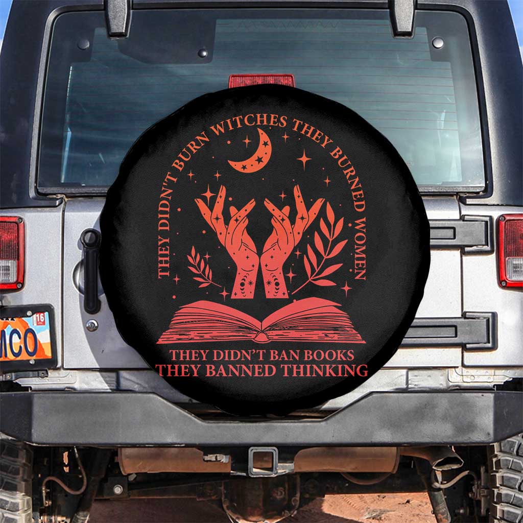 Feminist Witch Spare Tire Cover They Didnt Burn Witches Women Halloween Feminism TS10 No hole Black Print Your Wear