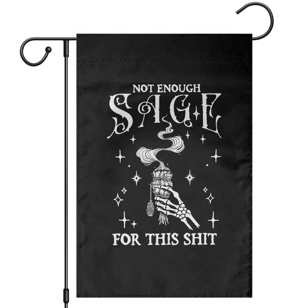 Vintage Witch Garden Flag Spooky Skeleton Witchcore Not Enough Sage For This Shit TS10 Black Print Your Wear