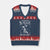Vintage Witch V-Neck Knit Sweater Vest Spooky Skeleton Witchcore Not Enough Sage For This Shit TS10 Navy Red Print Your Wear