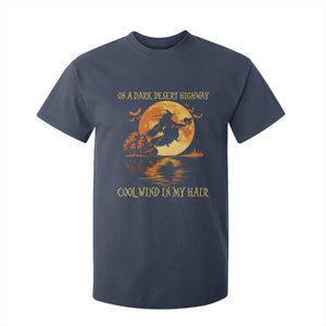 Funny Witch T Shirt For Kid On A Dark Desert Highway Cool Wind In My Hair TS10 Navy Print Your Wear