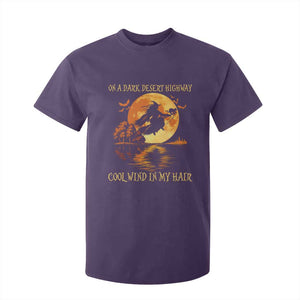 Funny Witch T Shirt For Kid On A Dark Desert Highway Cool Wind In My Hair TS10 Purple Print Your Wear