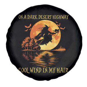 Funny Witch Spare Tire Cover On A Dark Desert Highway Cool Wind In My Hair TS10 Print Your Wear
