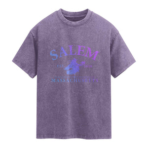 1692 They Missed One Washed Cotton T-Shirt Halloween Salem Witch Trials