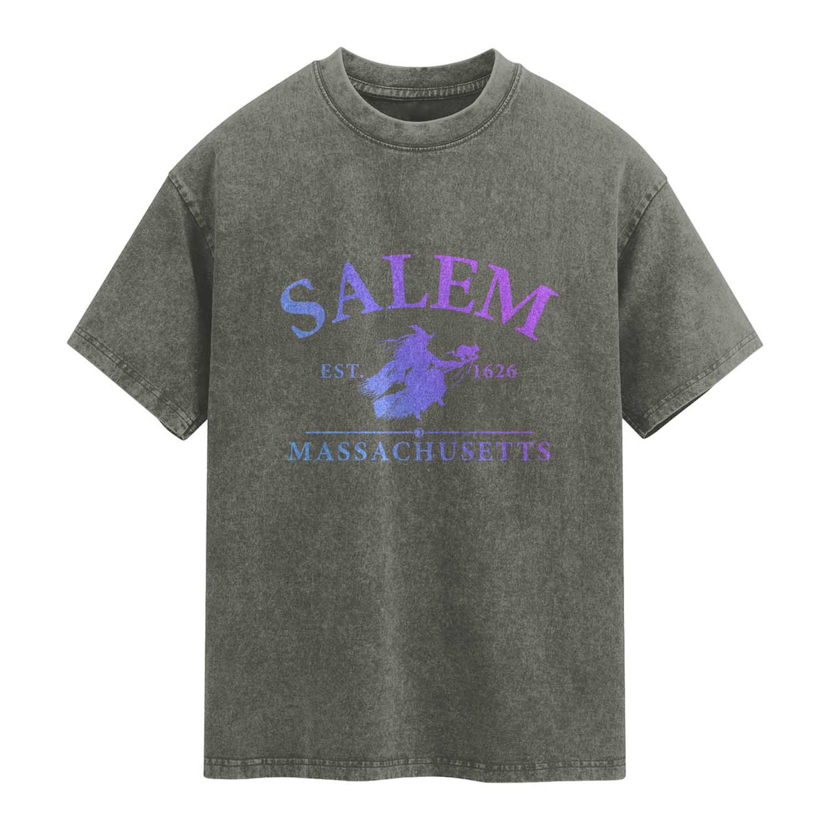 1692 They Missed One Washed Cotton T-Shirt Halloween Salem Witch Trials