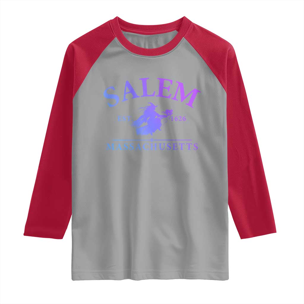 1692 They Missed One Raglan Shirt Halloween Salem Witch Trials TS10 Sport Gray Red Print Your Wear