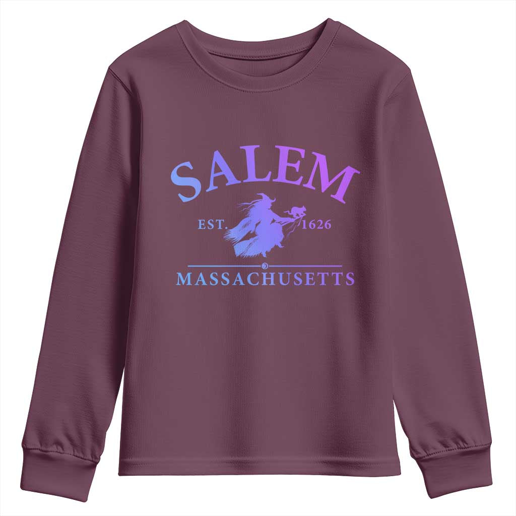 1692 They Missed One Youth Sweatshirt Halloween Salem Witch Trials TS10 Maroon Print Your Wear