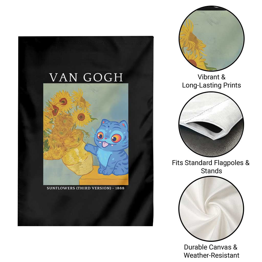 Van Gogh Kpop Fan Garden Flag Blue Tiger Vintage Art Sunflower Cat TS10 Print Your Wear