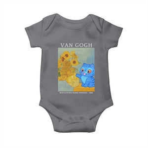 Van Gogh Kpop Fan Baby Onesie Blue Tiger Vintage Art Sunflower Cat TS10 Charcoal Print Your Wear