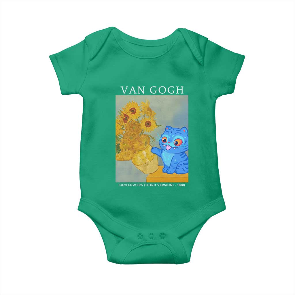 Van Gogh Kpop Fan Baby Onesie Blue Tiger Vintage Art Sunflower Cat TS10 Irish Green Print Your Wear