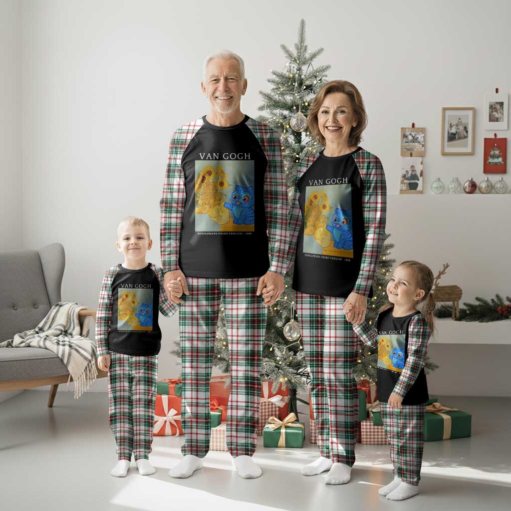 Van Gogh Kpop Fan Plaid Pajama Set Blue Tiger Vintage Art Sunflower Cat TS10 Christmas Plaid Print Your Wear