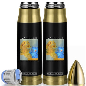 Van Gogh Kpop Fan Bullet Tumbler Blue Tiger Vintage Art Sunflower Cat TS10 Black Print Your Wear
