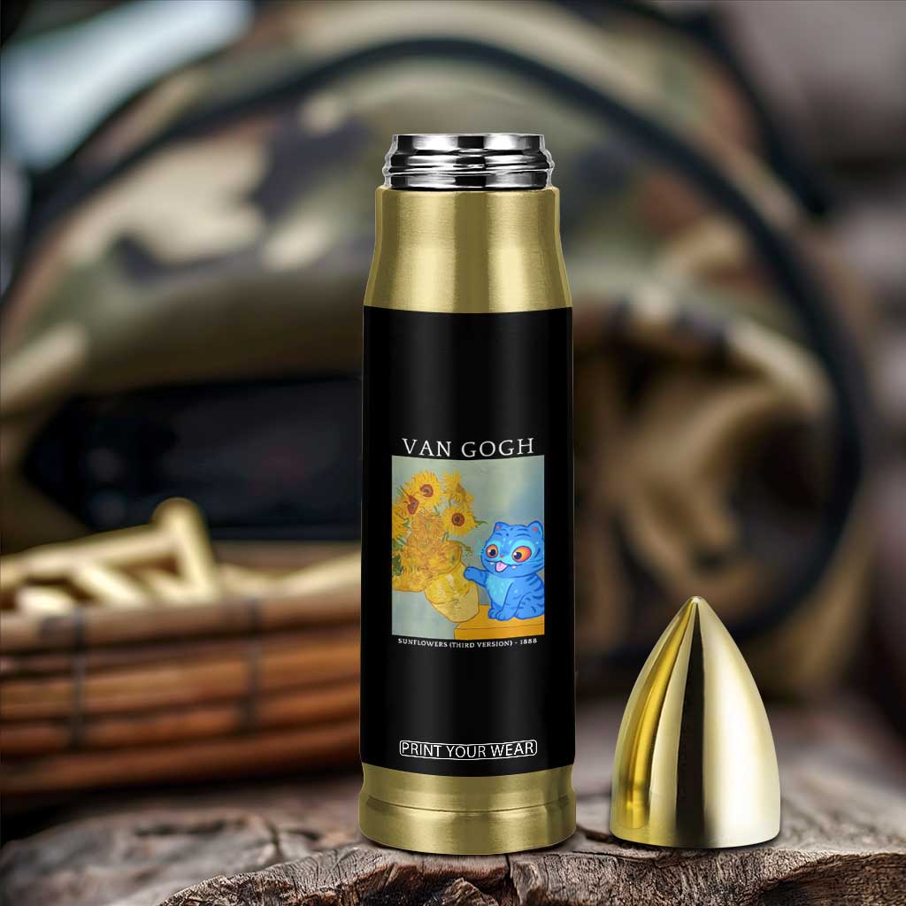Van Gogh Kpop Fan Bullet Tumbler Blue Tiger Vintage Art Sunflower Cat TS10 Print Your Wear