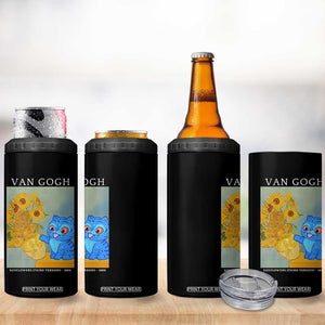 Van Gogh Kpop Fan 4 in 1 Can Cooler Tumbler Blue Tiger Vintage Art Sunflower Cat TS10 Print Your Wear