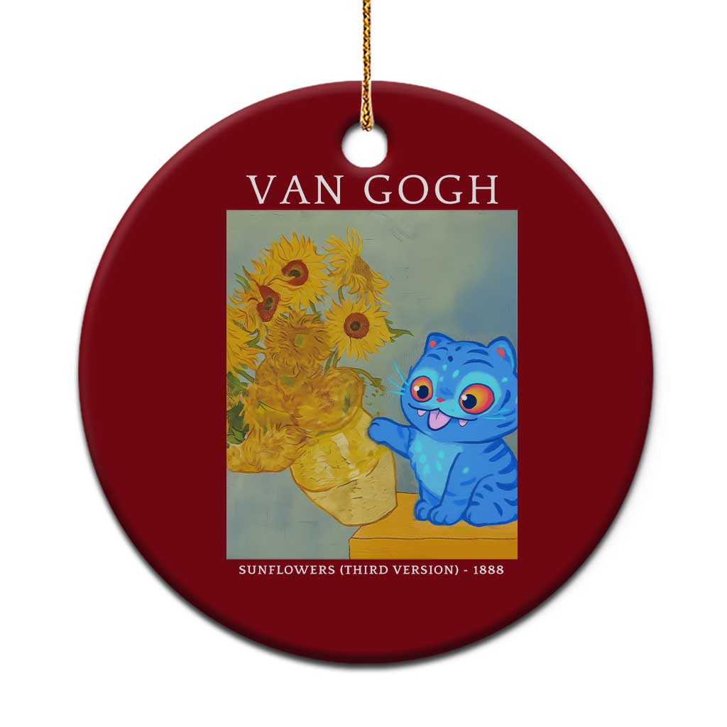 Van Gogh Kpop Fan Ceramic Ornament Blue Tiger Vintage Art Sunflower Cat TS10 1pc Red Print Your Wear
