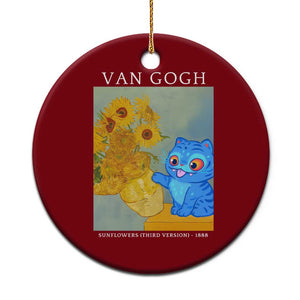 Van Gogh Kpop Fan Ceramic Ornament Blue Tiger Vintage Art Sunflower Cat TS10 1pc Red Print Your Wear