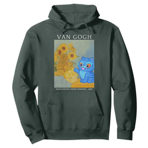 Van Gogh Kpop Fan Hoodie Blue Tiger Vintage Art Sunflower Cat TS10 Dark Forest Green Print Your Wear