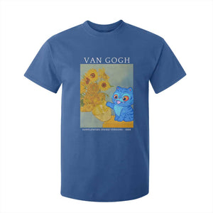 Van Gogh Kpop Fan T Shirt For Kid Blue Tiger Vintage Art Sunflower Cat TS10 Royal Blue Print Your Wear